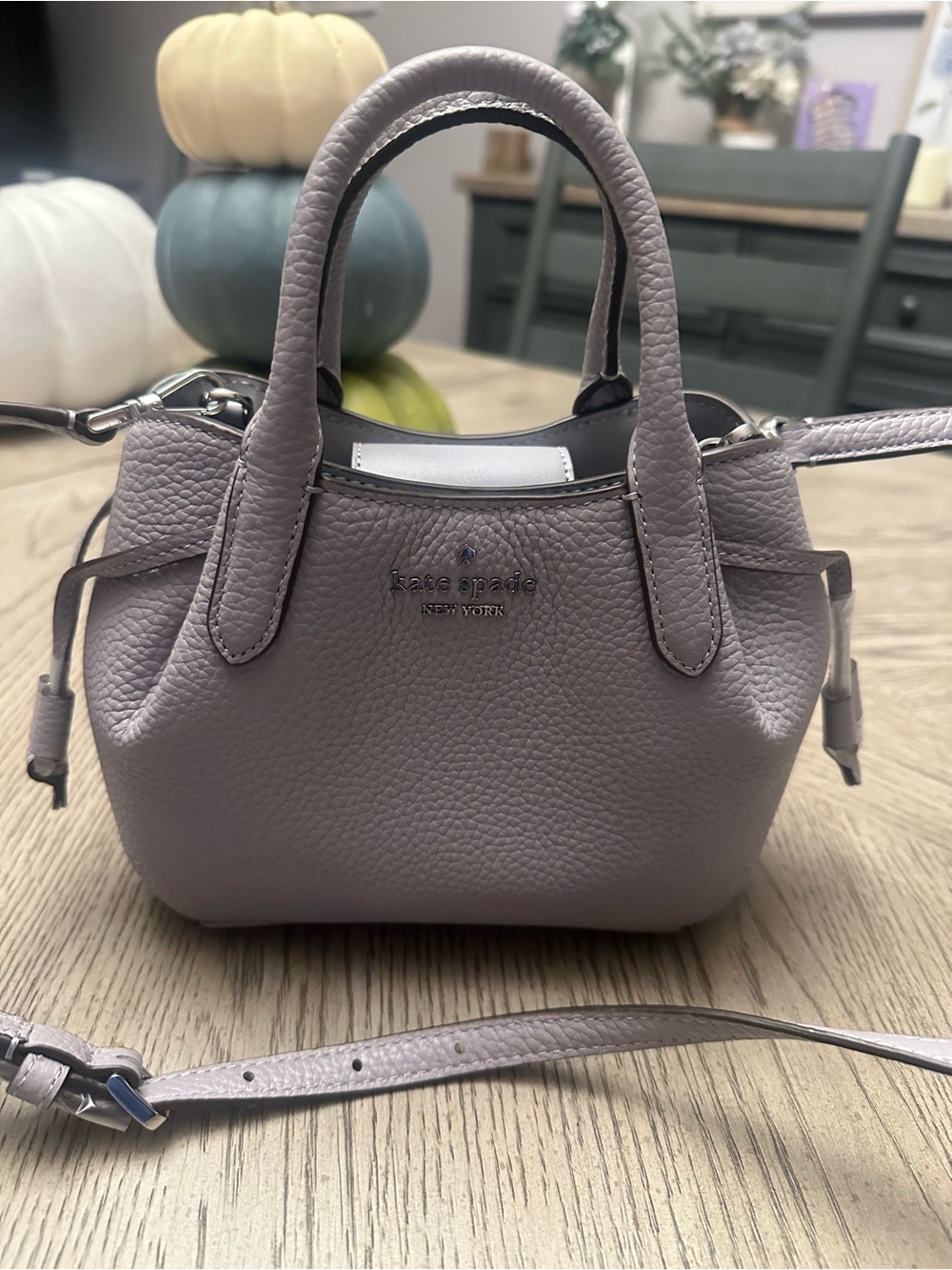 kate spade Lilac Pebbled Leather Mini Satchel